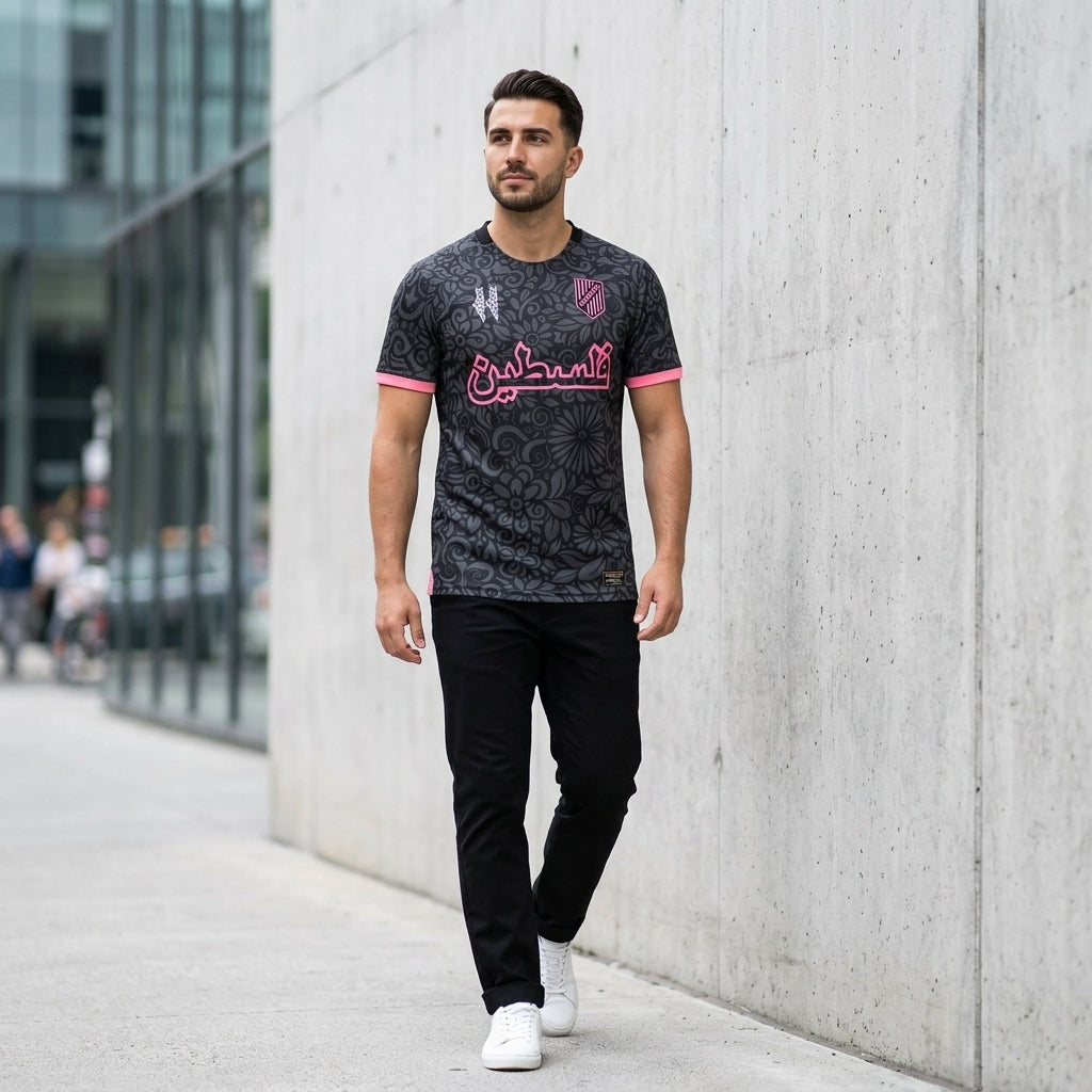 Palestine Black & Pink Jersey