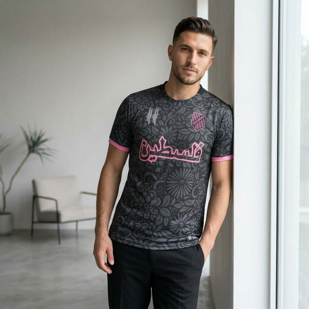 Palestine Black & Pink Jersey