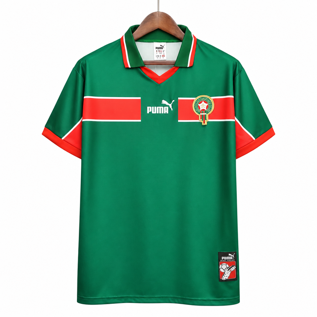 Morocco Retro Jersey 1998 – Green Edition 🇲🇦💚